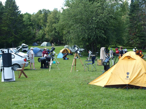 Part of the camping and telescope setup at the COW Mactaquac Star Party.
