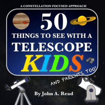 Amazon link to John Read's 50 Things to See with a Telescope for Kids.