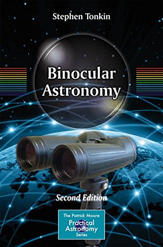 Photo showing book cover of Binocular Astronomy by Steven Tonkin.