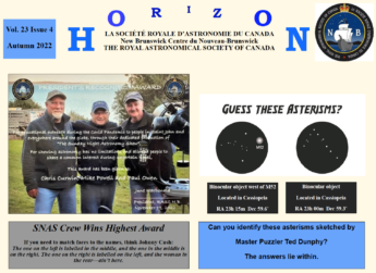 Link to the RASC NB Horizon Autumn 2022 Newsletter.