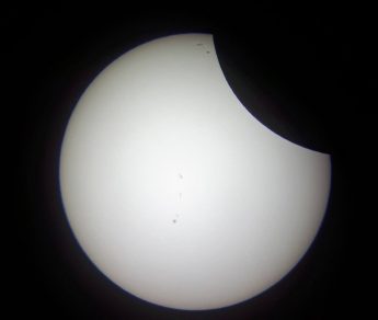 The Partial Solar Eclipse as photographed by David McCashion of the Saint John Astronomy Club