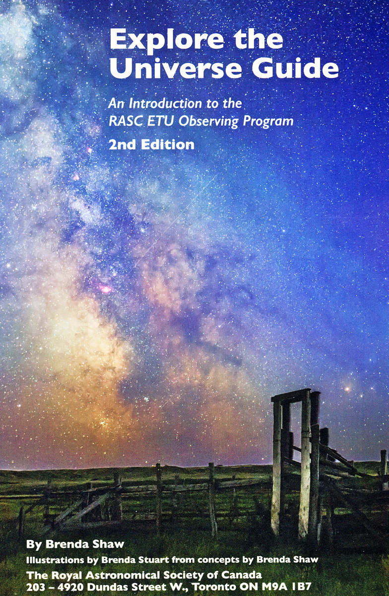 Photo showing book cover of Explore the Universe RASC program.