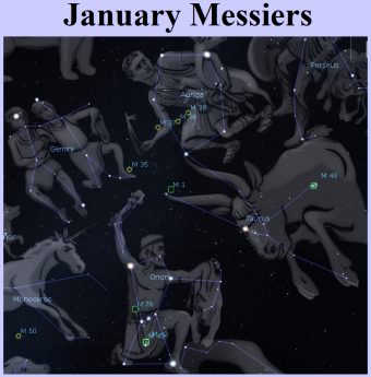 Messier objects for January observing by Curt Nason